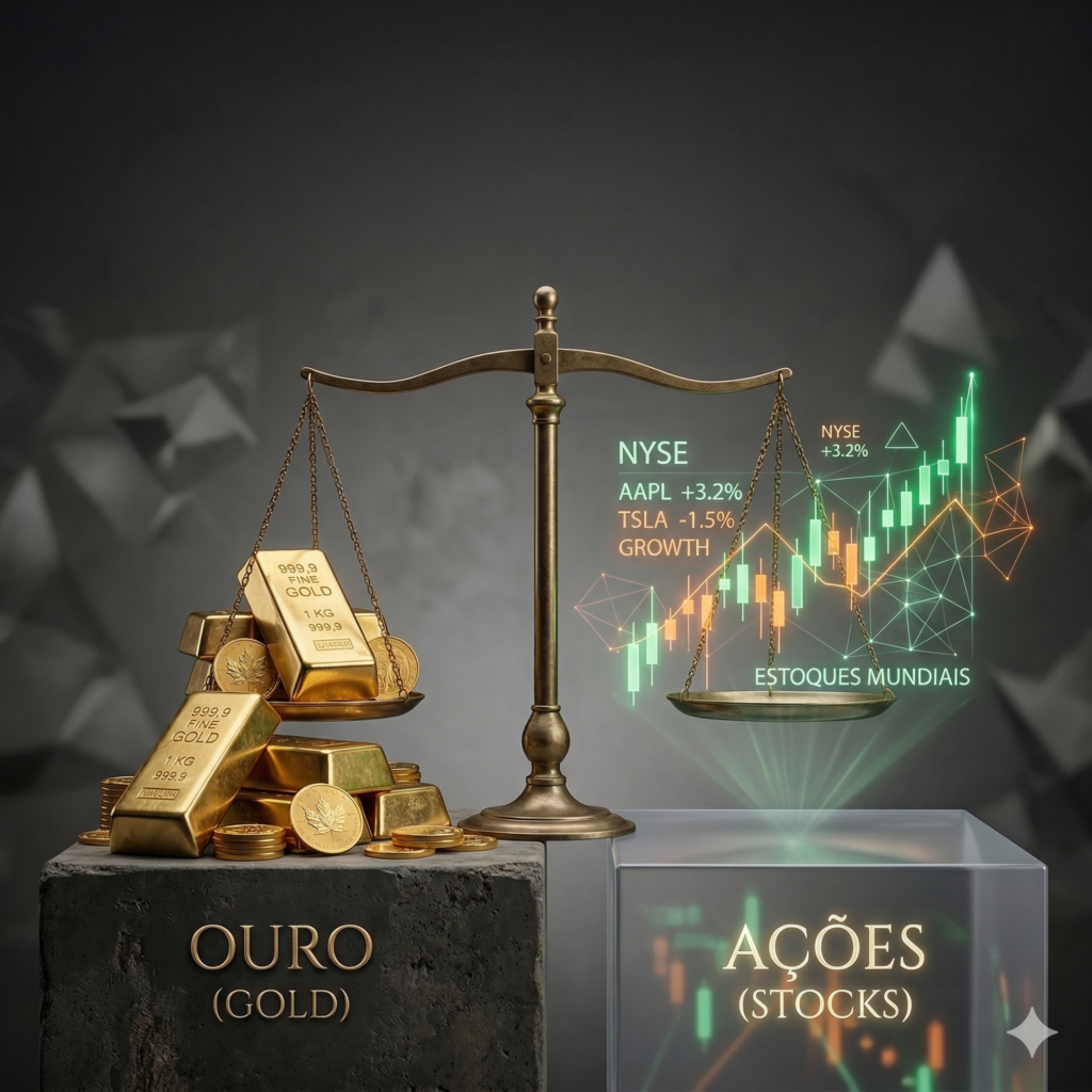 Ouro vs ações: qual é melhor investimento?